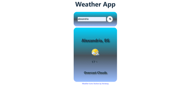 weather-app project screenshot