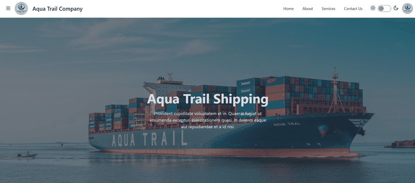 Aqua Trail Shipping Company project screenshot